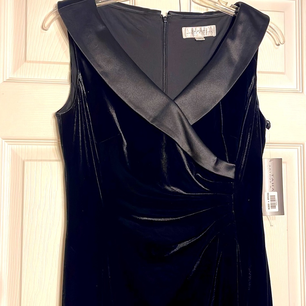 Cocktail black velvet dress